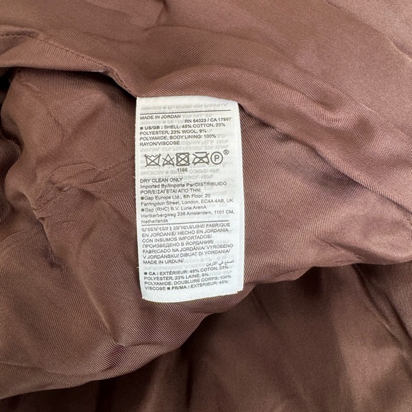 NWT Banana Republic Vilama Print Fall Wool Wrap Coat in Malbec Rad/Tan Size M/L - Picture 11 of 12